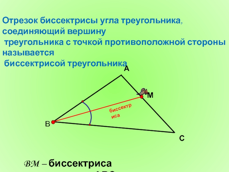 Биссектриса острого угла треугольника