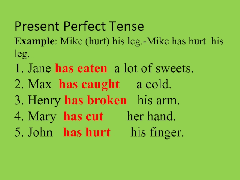 Perfect tenses презентация