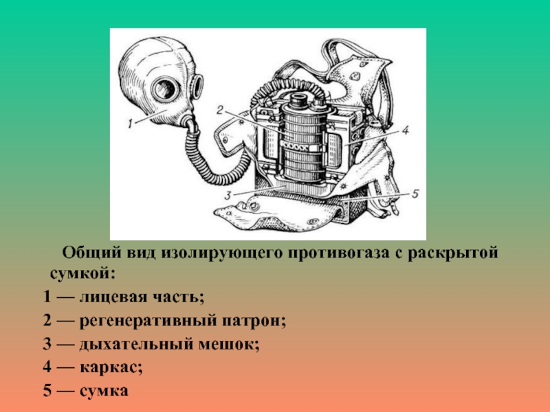 Изолирующий противогаз рисунок