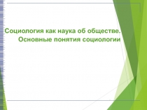 1
Социология как наука об обществе. Основные понятия социологии