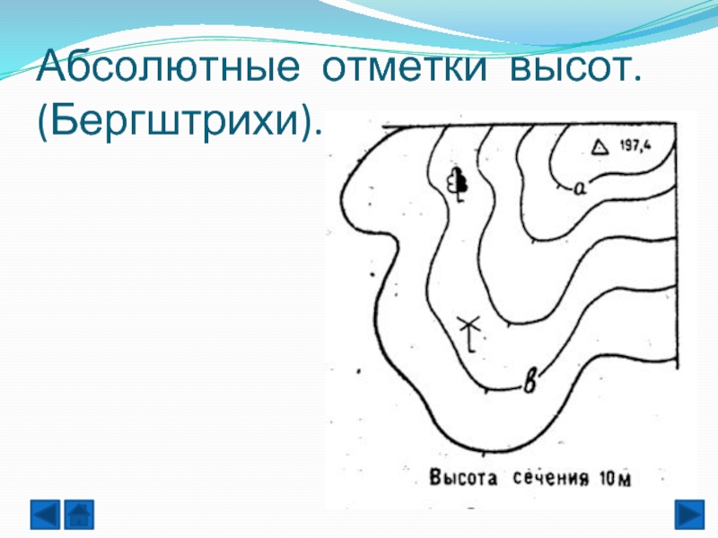 Карта абсолютных отметок высот