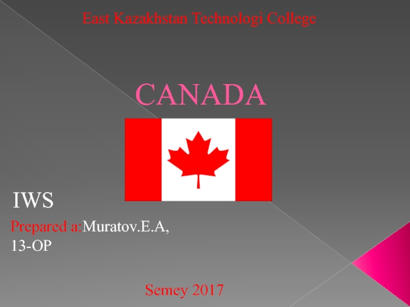 Prepared a: Muratov.E.A,
13-OP
IWS
East Kazakhstan Technologi College
Semey