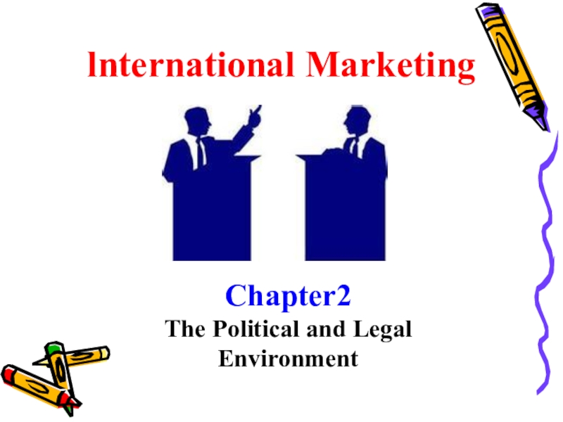 Презентация lnternational Marketing
Chapter2
The Political and Legal
Environment