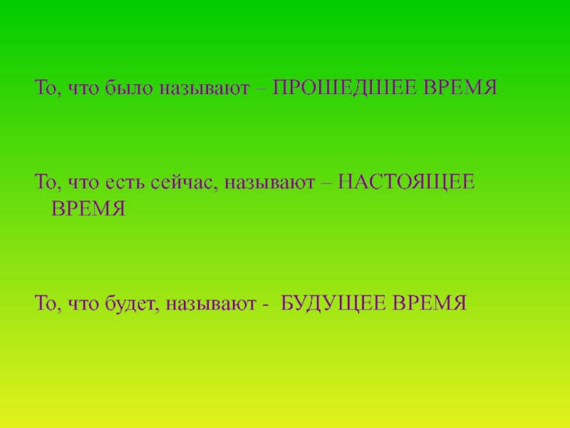 Назовите настоящее. Как сейчас называют у.