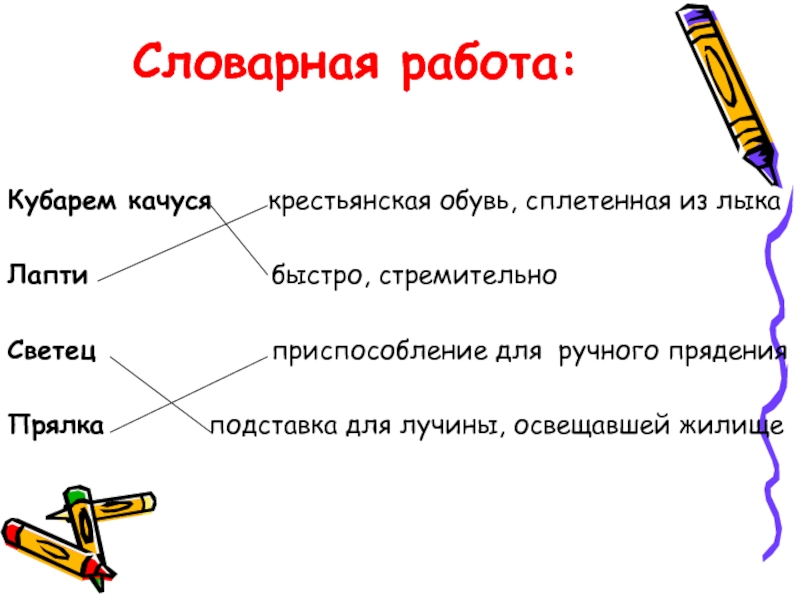 Тех карта словарная работа