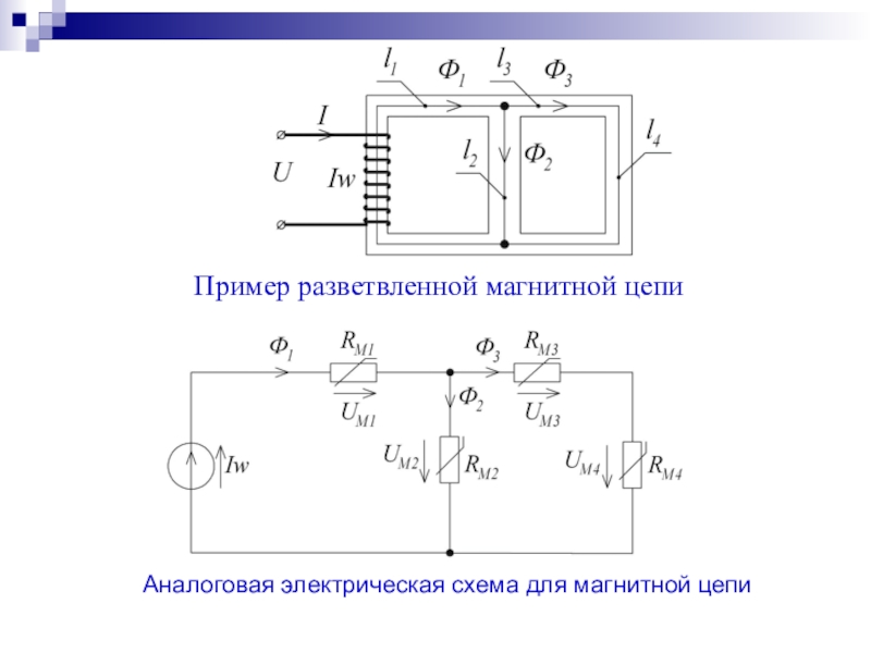 Схема электромагнитной цепи