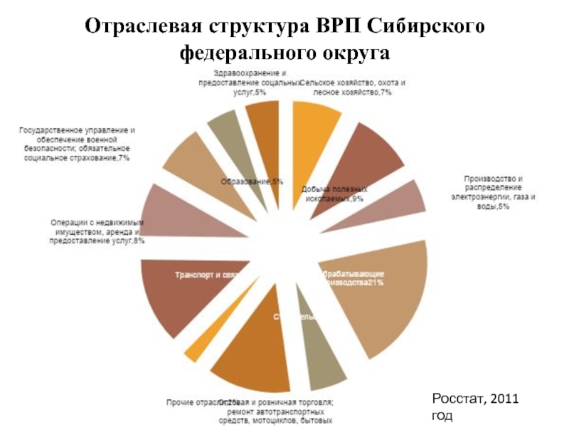 Отрасли сибирского федерального округа