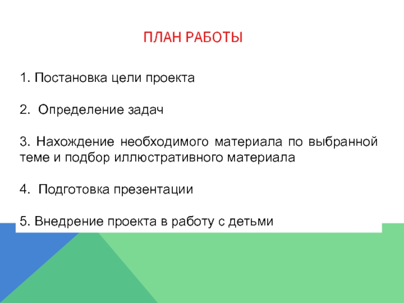 План подготовки презентации