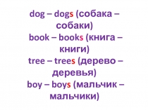 Образование множественного числа существительных а английском языке