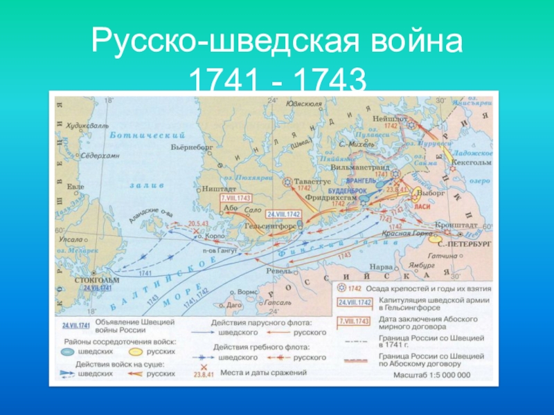 Русско шведская война 1741 1743 карта