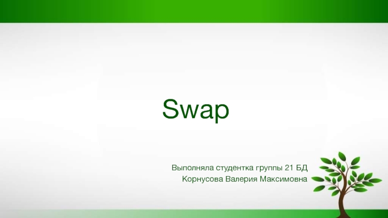 Презентация Swap