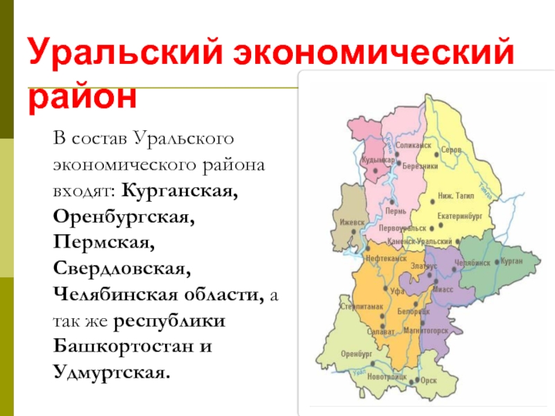 Уральск районы города