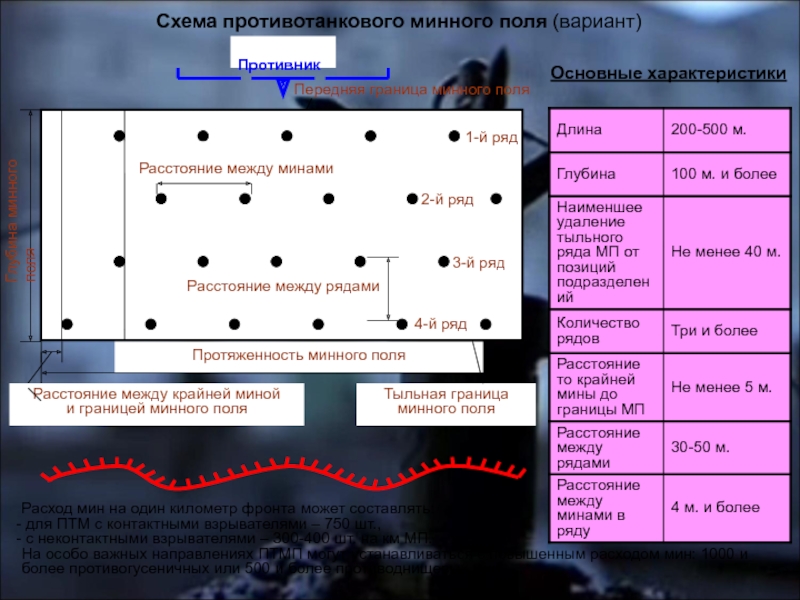 Формуляр минного поля образец