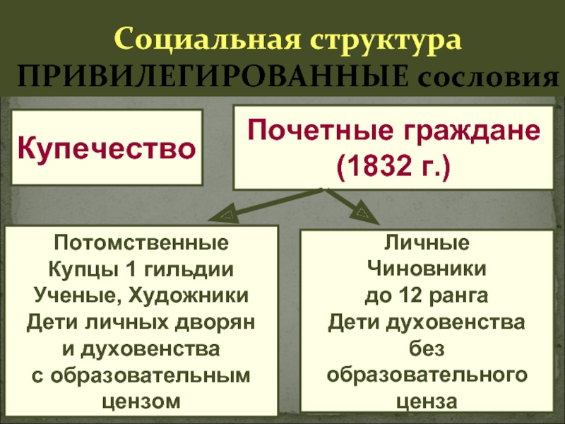 Структура сословия