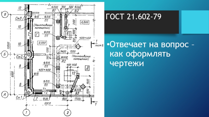 Оформление чертежей вентиляции