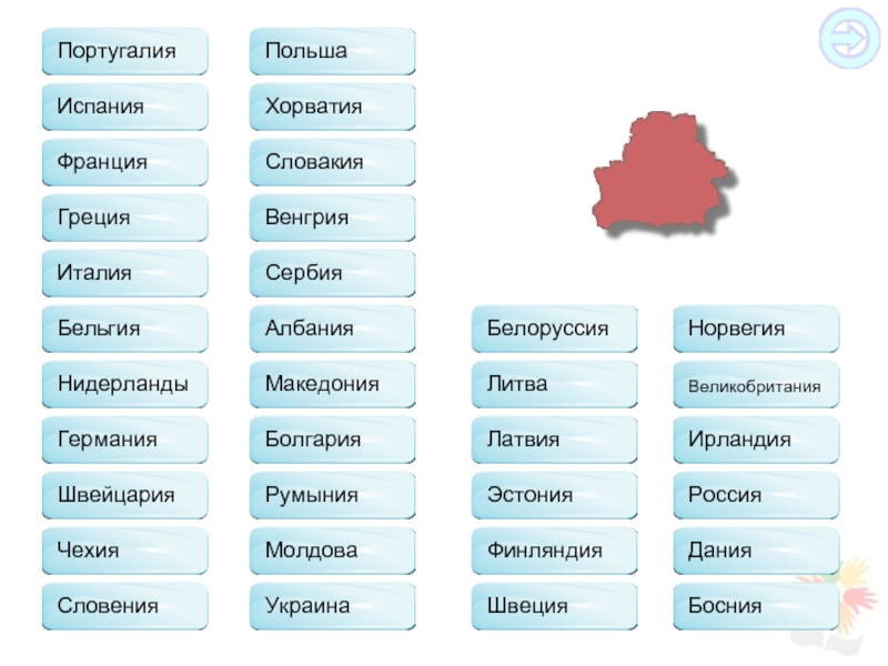 Страны и их столицы Европы презентация. Концепция тренажера страны и столицы. Кроссворд из слов Польша,Чехия,Болгария,Эстония,Латвия.