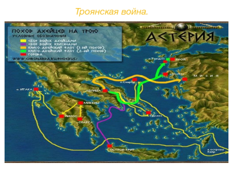 Карта маршрута одиссея