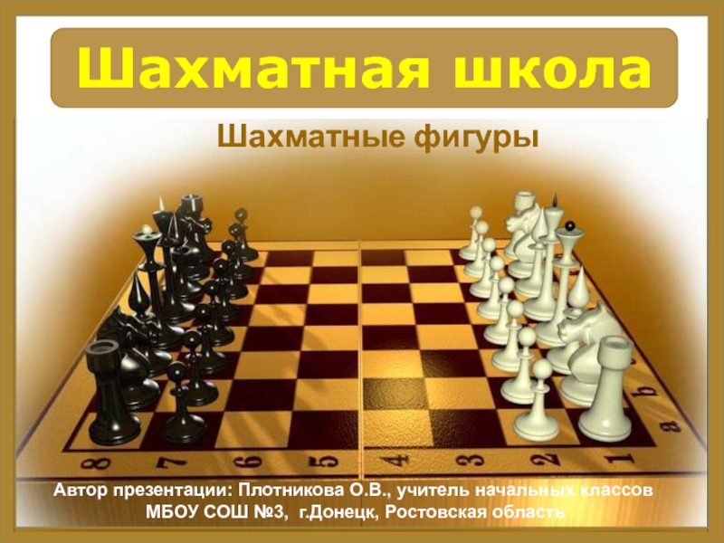 Презентация Шахматная школа