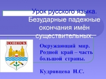 Безударные падежные окончания имён существительных