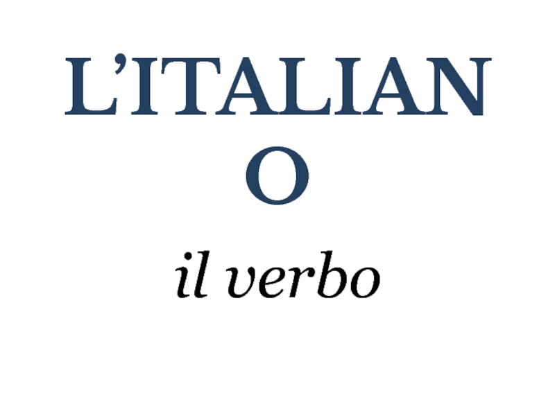 L’ITALIANO