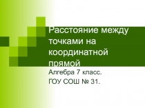 Расстояние между точками на координатной прямой