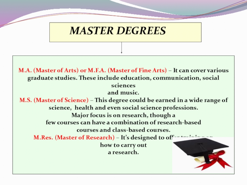 Degrees перевод на русский. Academic degrees. Academic degrees презентация. Academic degrees ppt. Master degree.