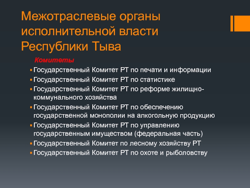 Органы исполнительной власти республик. Межотраслевые органы исполнительной власти. Республика Тыва органы власти. Органы исполнительной власти Республики. Структура органов власти Республики Тыва.