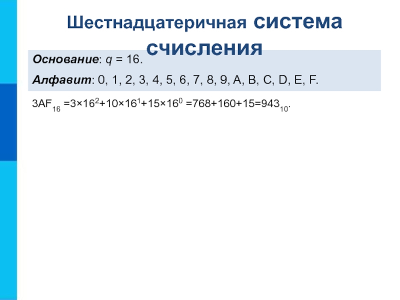 Алфавит 16 системы счисления. Шестнадцатеричная система. Что такое основание в информатике. Математические основы информатики.