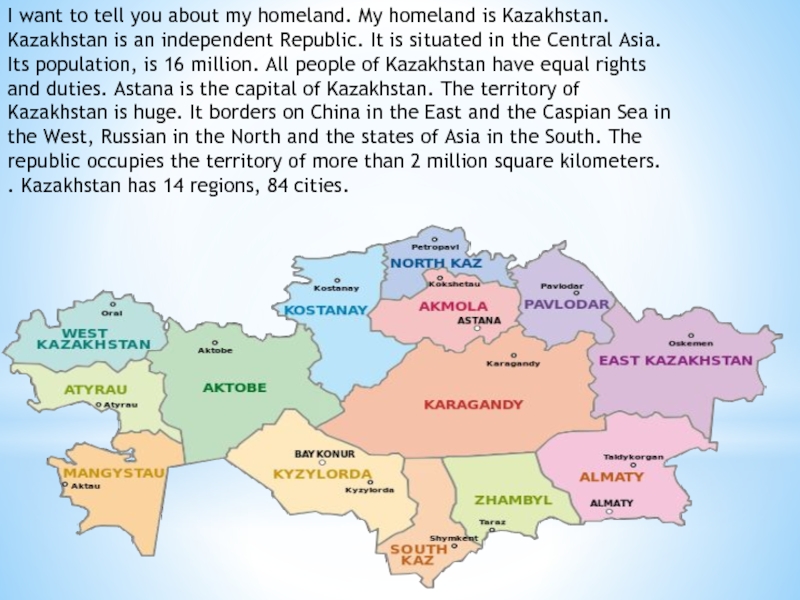 I am kazakh. Презентация про Казахстан на английском. Regions of Kazakhstan. Regions of Kazakhstan на русском. My Motherland.