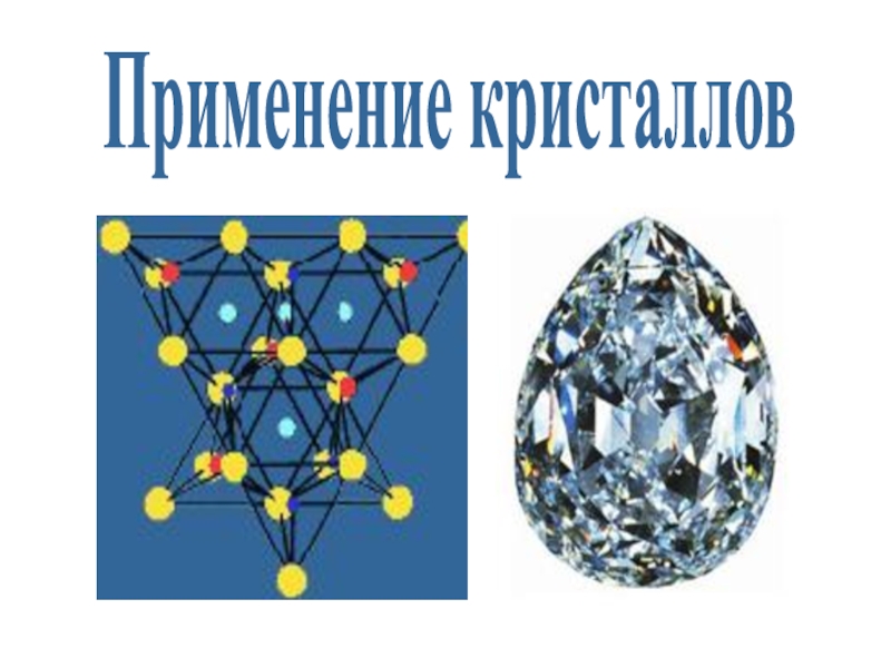 Презентация .
Применение кристаллов