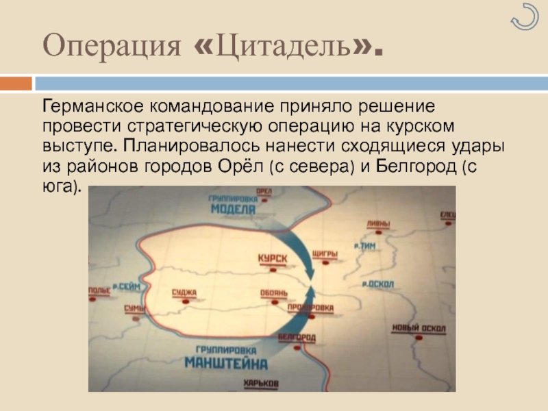 Планы немецкого командования в курской битве