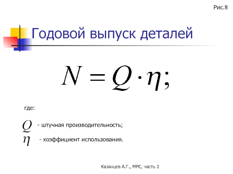 Формула детали. Годовой выпуск продукции формула. Годовой выпуск деталей. Определить годовой выпуск продукции. Годовой объем выпуска продукции.