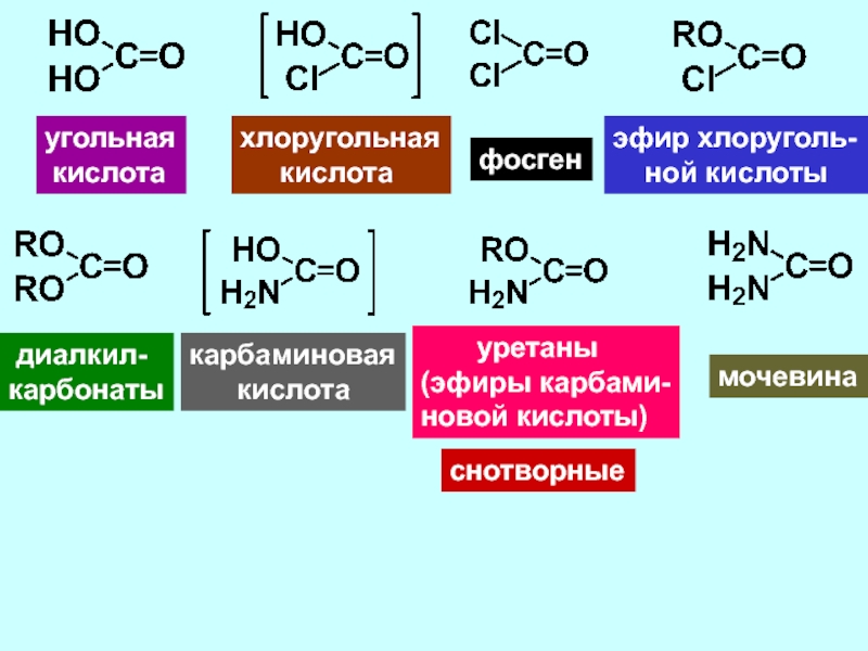 Мочевина кислота. Карбаминовая кислота, уретаны.. Функциональные производные угольной кислоты уретан. Формулы производных угольной кислоты. Производные дитиокарбаминовой кислоты.