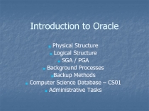 Introduction to Oracle