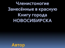 Членистоногие, занесённые в красную Книгу Новосибирска