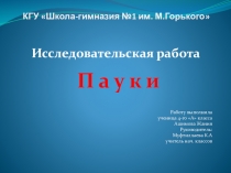 Исследовательская работа презентация.