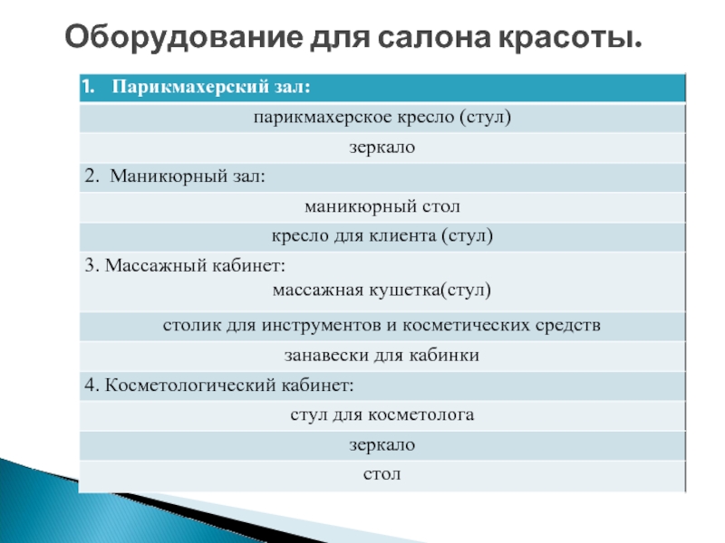 Резюме проекта салона красоты