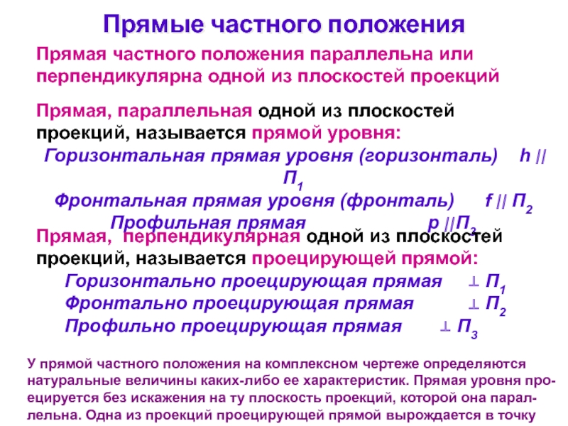 Параметры прямой. Прямые частного положения проецирующие. Прямая частного положения. Классификация прямых частного положения. Прямая частного положения характеристики.