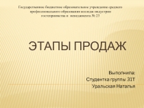 Этапы продаж