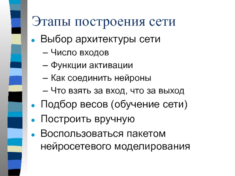 Сеть этап. Выбор архитектуры сети. Что входит вьэпос. Что входит в доьро.