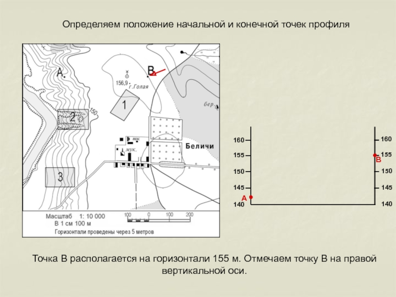 Отметь положение. Профиль плана местности. Профиль рельефа геодезия. Профиль местности 5 класс география. План местности Беличи.