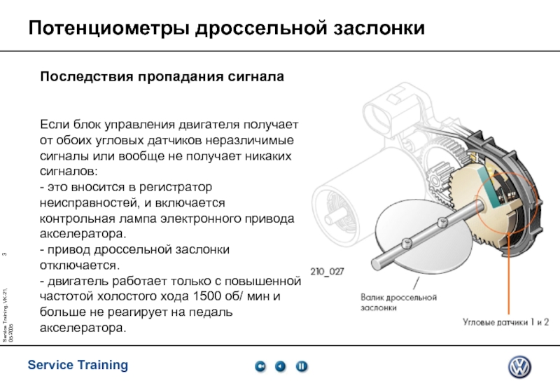 Неисправность сенсора