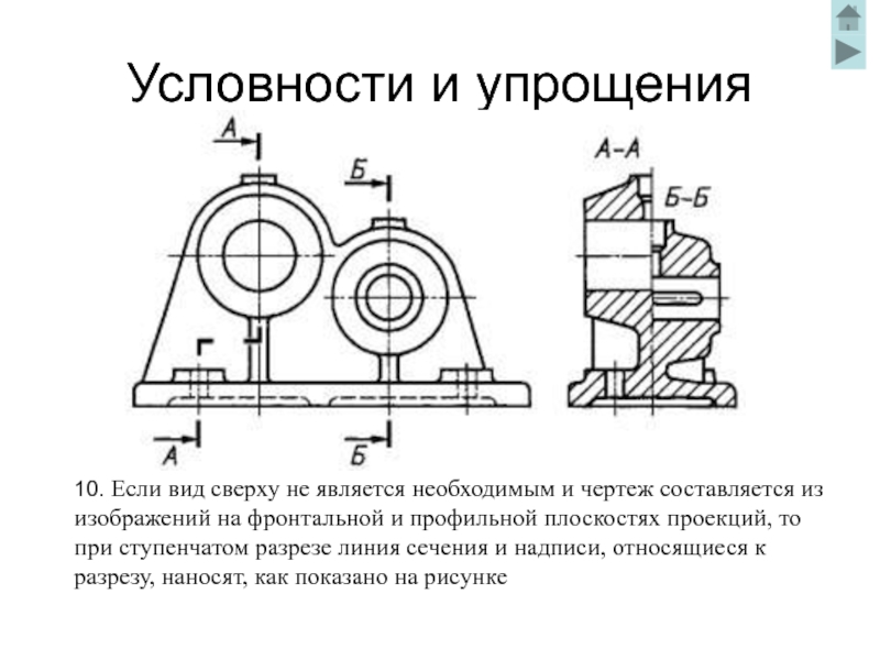 Упрощения на чертеже