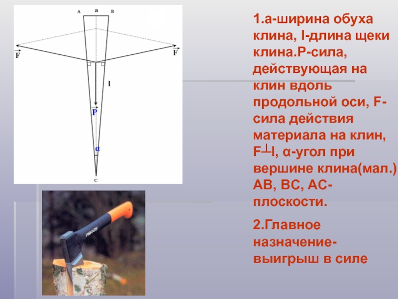 Клин простой механизм картинки