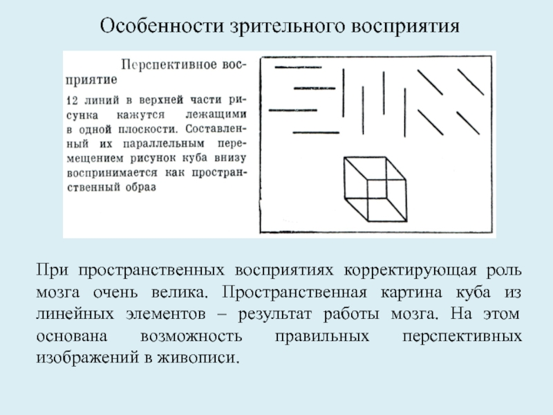 Геометрия картины и зрительное восприятие