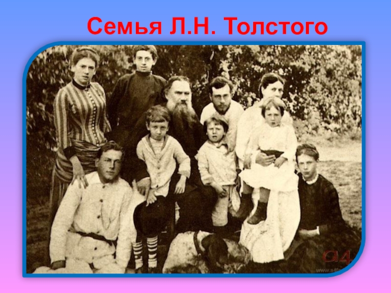 Презентация Семья Льва Николаевича Толстого