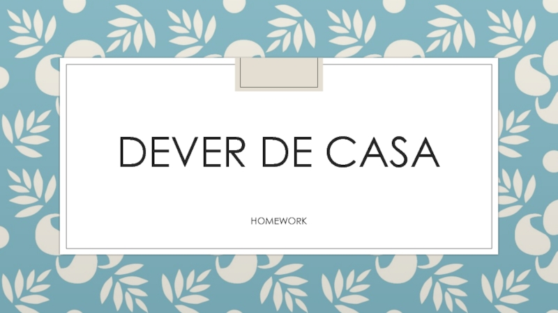 dever de casa