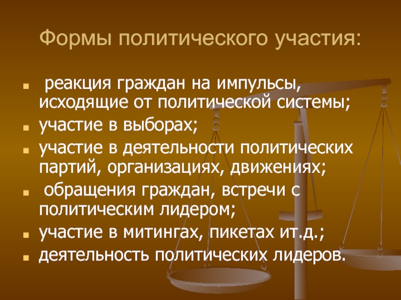 Возможности политического участия. Формы политического участия. Основные формы политического участия. Участие граждан в деятельности политических партий. Виды политического участия граждан.