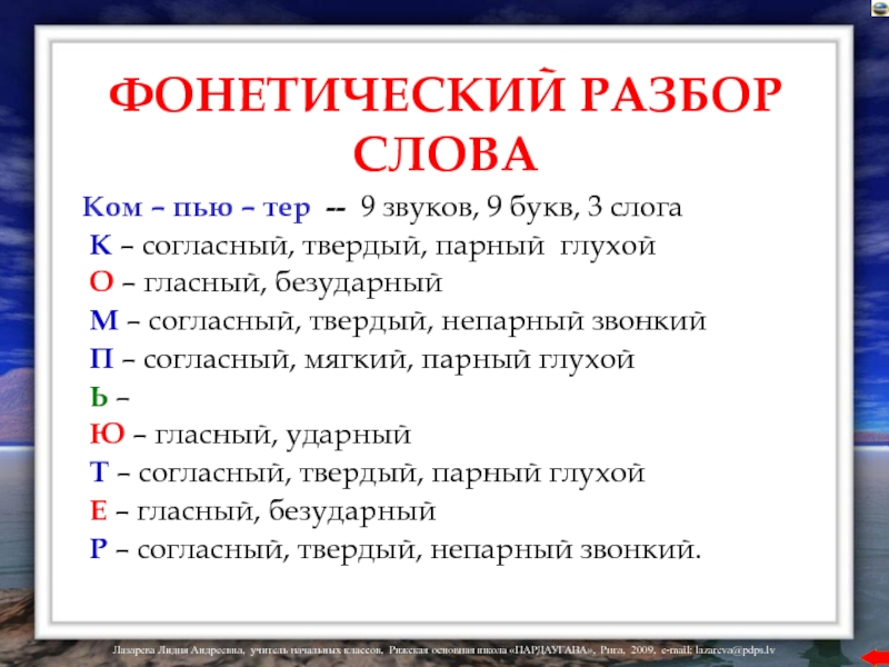 Презентация по русскому языку 6 класс фонетика