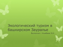 Экологический туризм в башкирском Зауралье